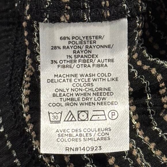 NWT Loft Womens Top Minimalist 90s Square Neck Puff Sleeve Stripe Black Size XXS - Picture 3 of 5